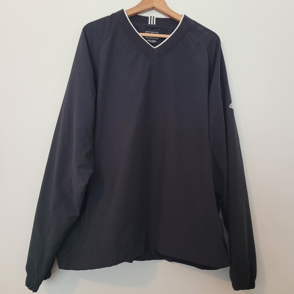 Adidas Windbreaker Pullover V-neck XL Long Sleeve Sportswear Climaproof